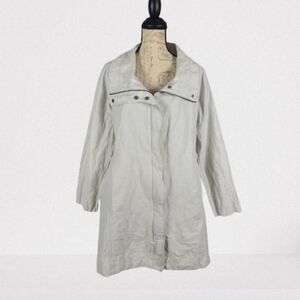 Eileen Fischer Bone Rumpled Organic Cotton Jacket Coat Wmn's Med